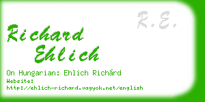 richard ehlich business card
